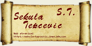 Sekula Tepčević vizit kartica